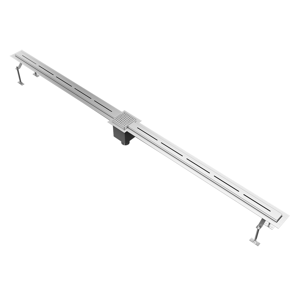 Sanela - SLKN 01 - Edelstahl Bodenablauf für Schwimmbeckenbereiche, Länge 2 m, Material AISI 304