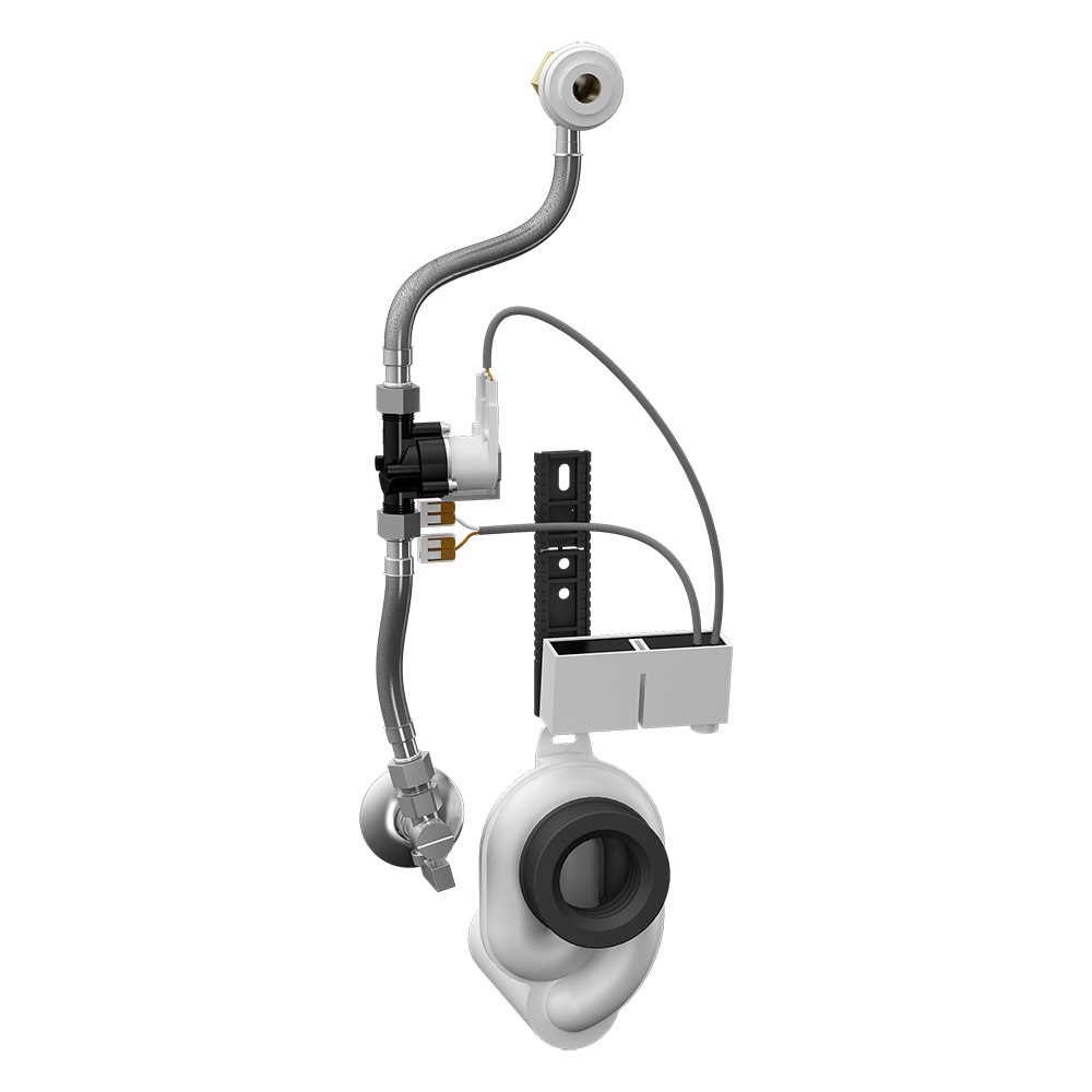 Sanela - SLP 36RS - Radar – Spüleinheit auf Montageschiene für Urinal Type Ecco (Golf), 24 V DC