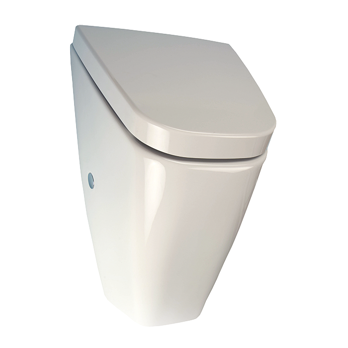 Sanela - SLP 37R - Urinal Vila, mit Deckel (Soft-Close-System), mit integrierter Radar – Spüleinheit, 24 V DC