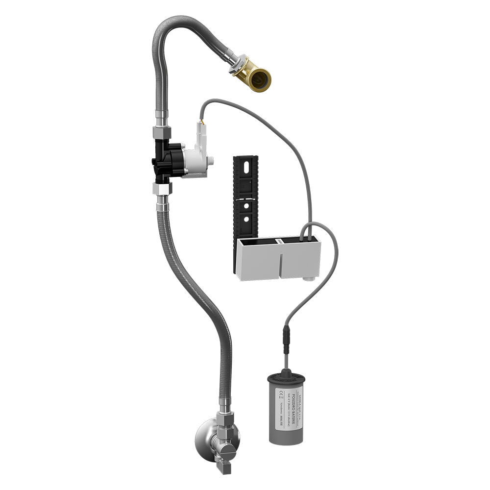 Sanela - SLP 54RB - Radar – Spüleinheit auf Montageschiene 6 V für Urinal D-Code