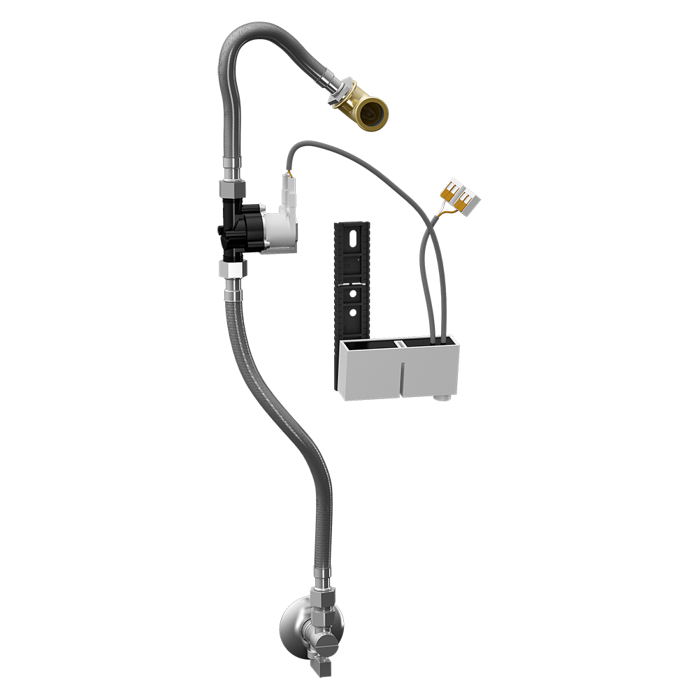 Sanela - SLP 54RS - Radar – Spüleinheit auf Montageschiene für D-Code Urinal, 24 V DC