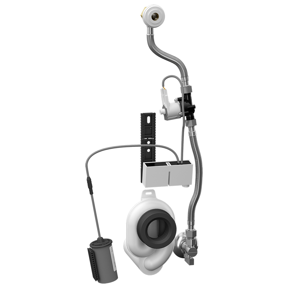 Sanela - SLP 68RB - Radar – Spüleinheit auf Montageschiene für Urinal Villeroy & Boch Architectura 557400, 6 V