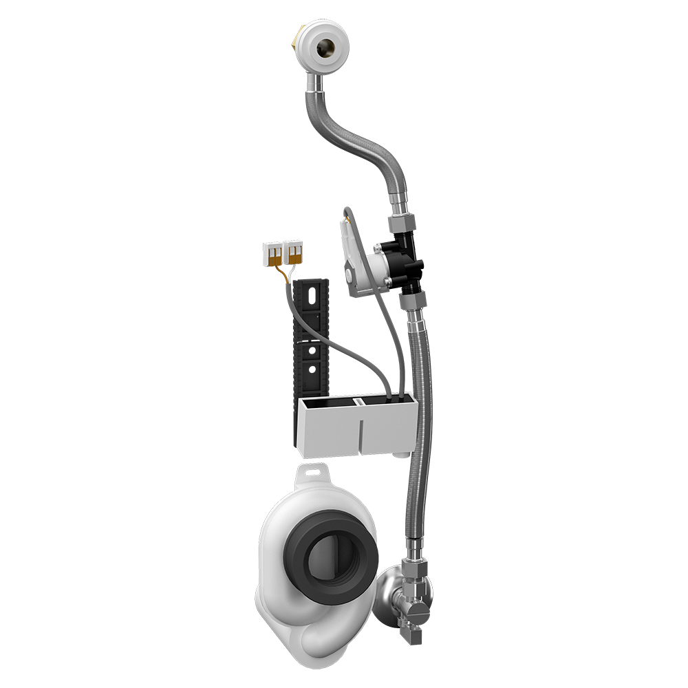 Sanela - SLP 68RS - Radar – Spüleinheit auf Montageschiene für Urinal Villeroy & Boch Architectura 557400, 24 V DC
