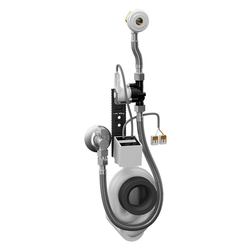Sanela - SLP 70RS - Radar – Spüleinheit auf Montageschiene für Urinal Villeroy & Boch O.novo (Omnia Pro) 750700, 24 V DC