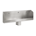 Sanela - SLPN 04 - Edelstahl wandmontierte Urinalrinne mit Rückwand ohne Elektroniksteuerung, 1800 mm