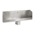 Sanela - SLPN 04EB - Edelstahl wandmontierte Urinalrinne mit Rückwand, mit 3 integrierten Infra-Rot-Sprüheinheiten, 6 V