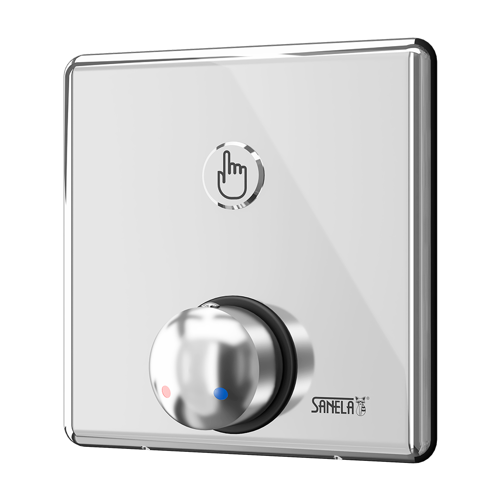 Sanela - SLS 02PB - Unterputz Duschsteuerung mit Temperaturregler, piezogesteuert, 6 V