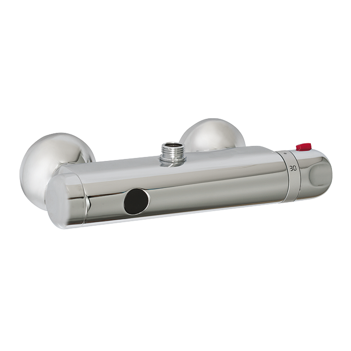 Sanela - SLS 03 - Aufputz Duschsteuerung mit Thermostatregler, Wasserabgang nach oben, 24 V DC