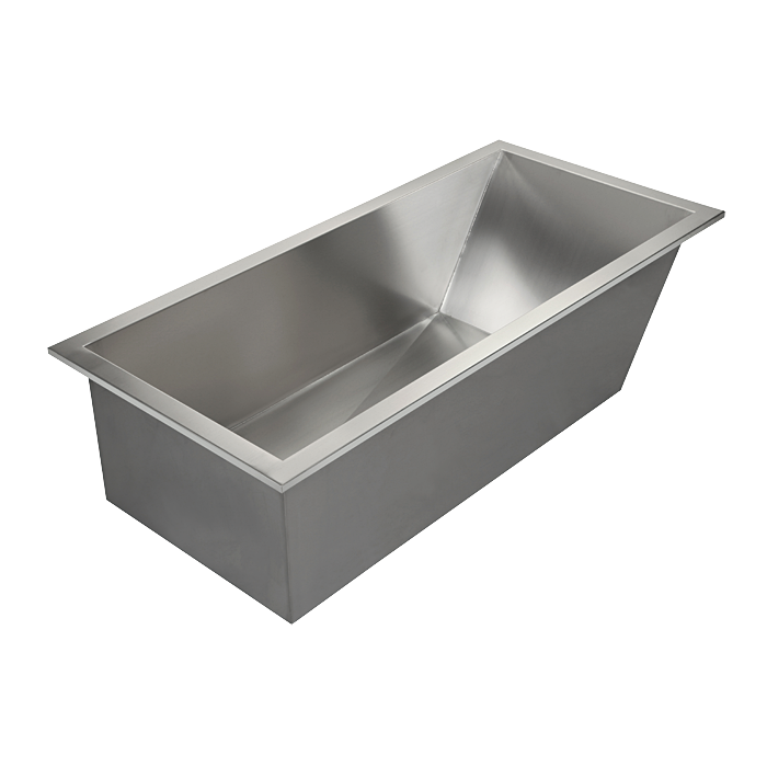 Sanela - SLSN 09 - Edelstahl – Badewanne, 1700 x 800 mm