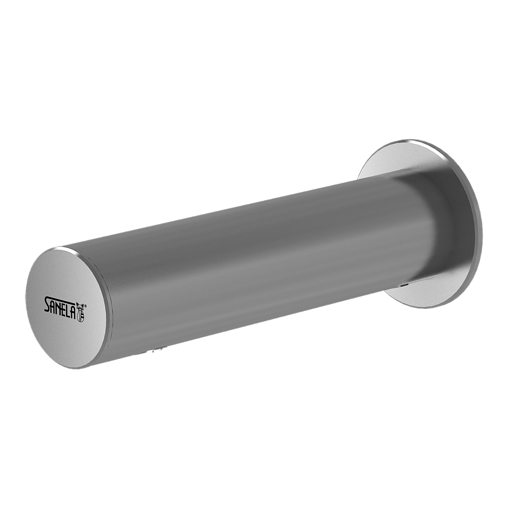 Sanela - SLU 43 - Edelstahl Wand-Armatur, Aufputz, für kaltes oder vorgemischtes Wasser, 24 V DC