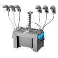 Sanela - SLU 45M6 - Set mit 6 Stück automatische Waschtischarmaturen für kaltes oder vorgemischtes Wasser, mit integriertem Seifenspender, 6 l Zentral Seifenbehälter, 230 V AC