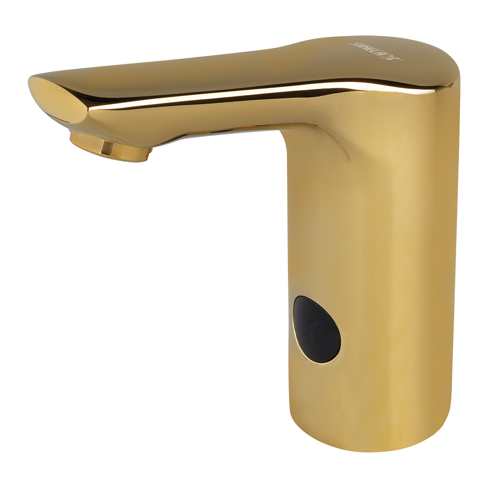 Sanela - SLU 57G - Berührungslose Waschtischarmatur für Kalt und Warmwasser, GOLD, 24 V DC