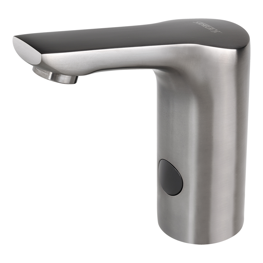 Sanela - SLU 57HXB - Berührungslose Waschtischarmatur für Kalt und Warmwasser, METAL GREY MATT, 6 V