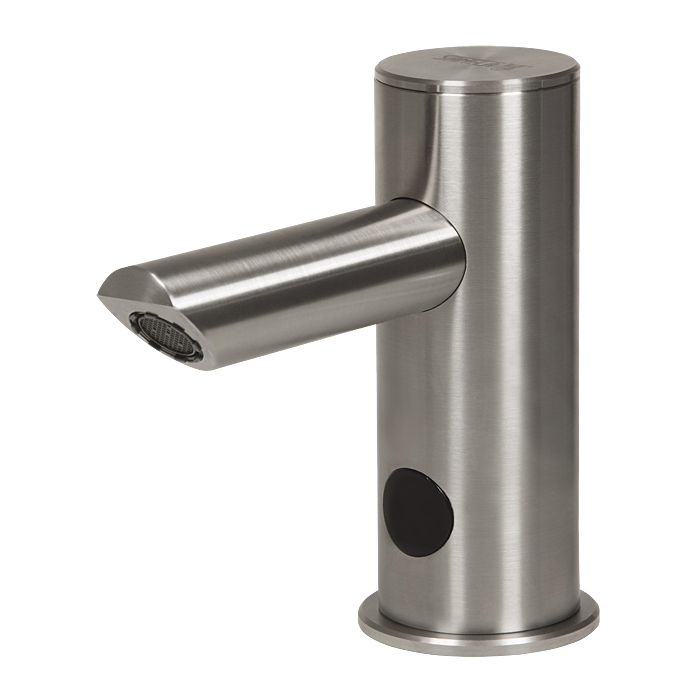 Sanela - SLU 91ND - Edelstahl - Waschtischarmatur für kaltes oder vorgemischtes Wasser, mit verlängertem Auslauf, 24 V DC