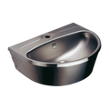 Sanela - SLUN 01 - Edelstahl wandhängendes Waschbecken, mit Hahnloch