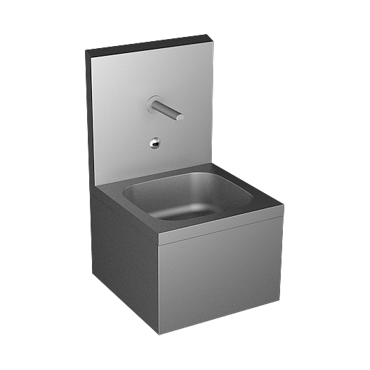Sanela - SLUN 04EB - Edelstahl – Spülbecken wandmontiert, mit integrierter Elektronik, 6 V