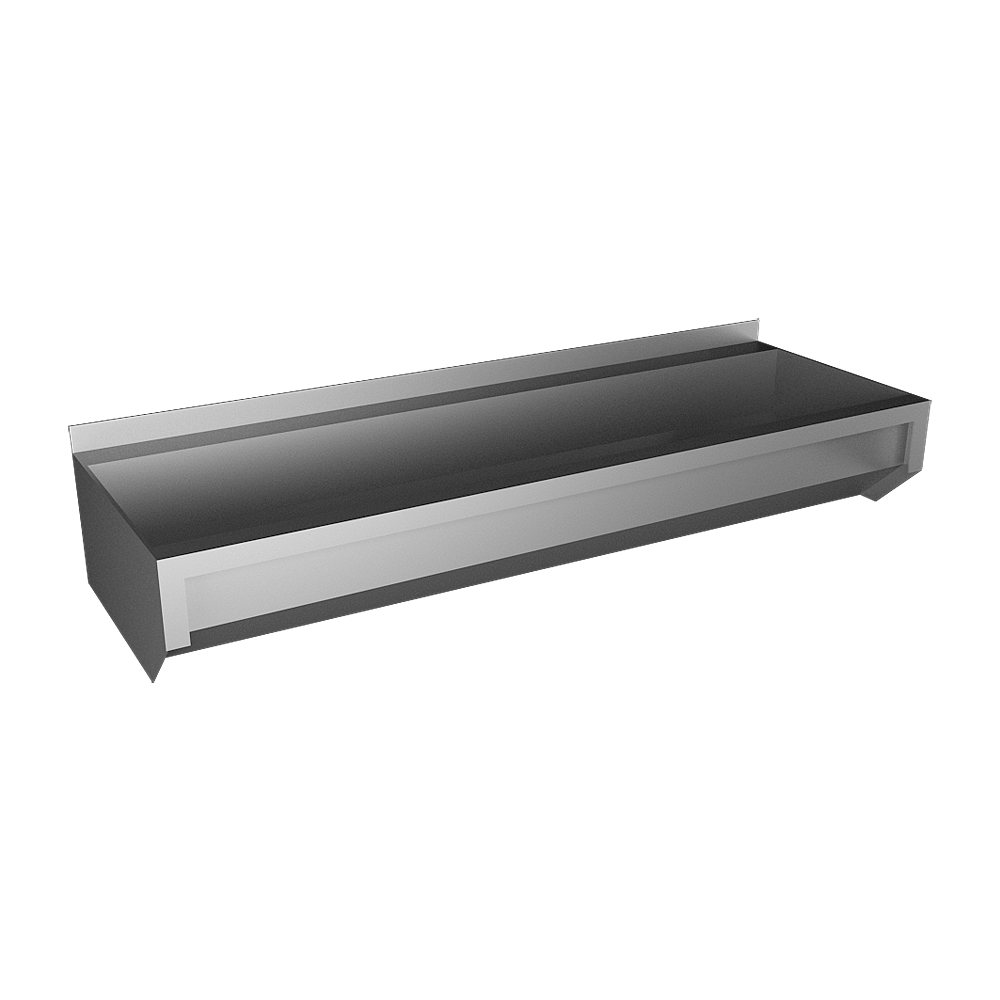Sanela - SLUN 10L - Edelstahl – Waschrinne ohne Schürze, AISI 316L, Länge 1250 mm