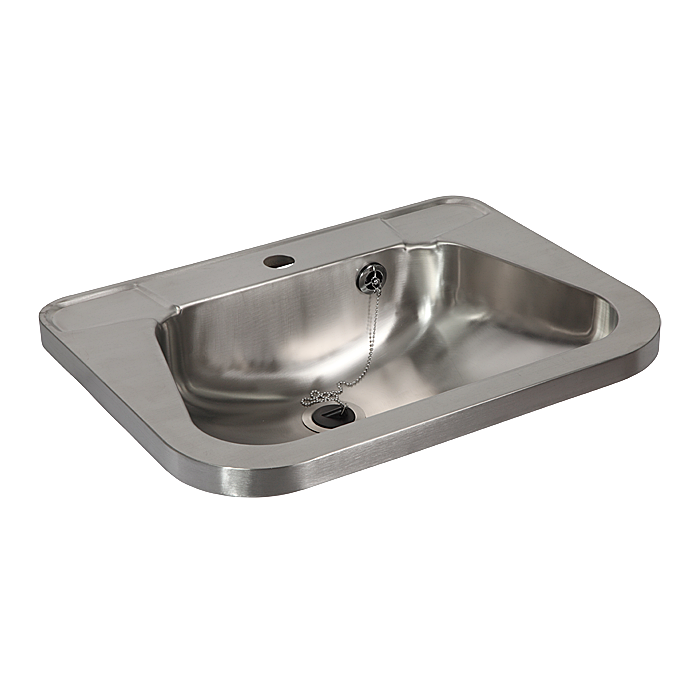 Sanela - SLUN 26 - Edelstahl Waschbecken mit Hahnloch