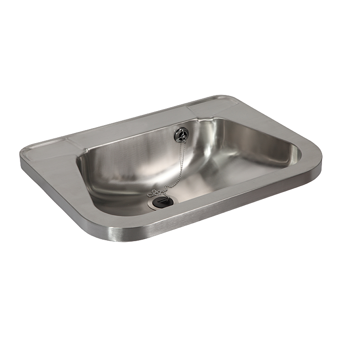Sanela - SLUN 26A - Edelstahl Waschbecken ohne Hahnloch