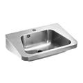 Sanela - SLUN 36A - Edelstahl wandhängendes Waschbecken, mit Hahnloch
