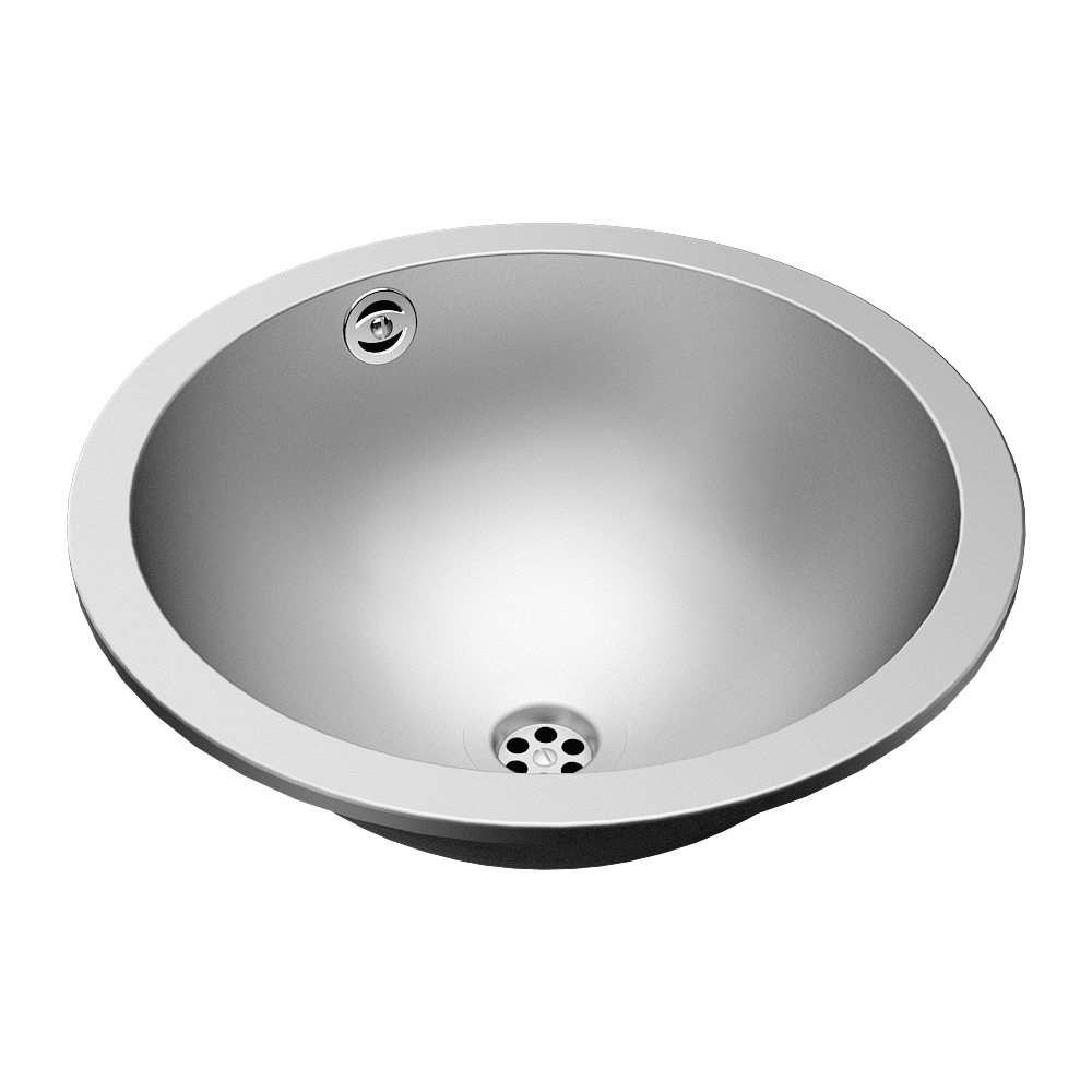 Sanela - SLUN 44X - Edelstahl Einbau – Waschbecken, Ø 320 mm