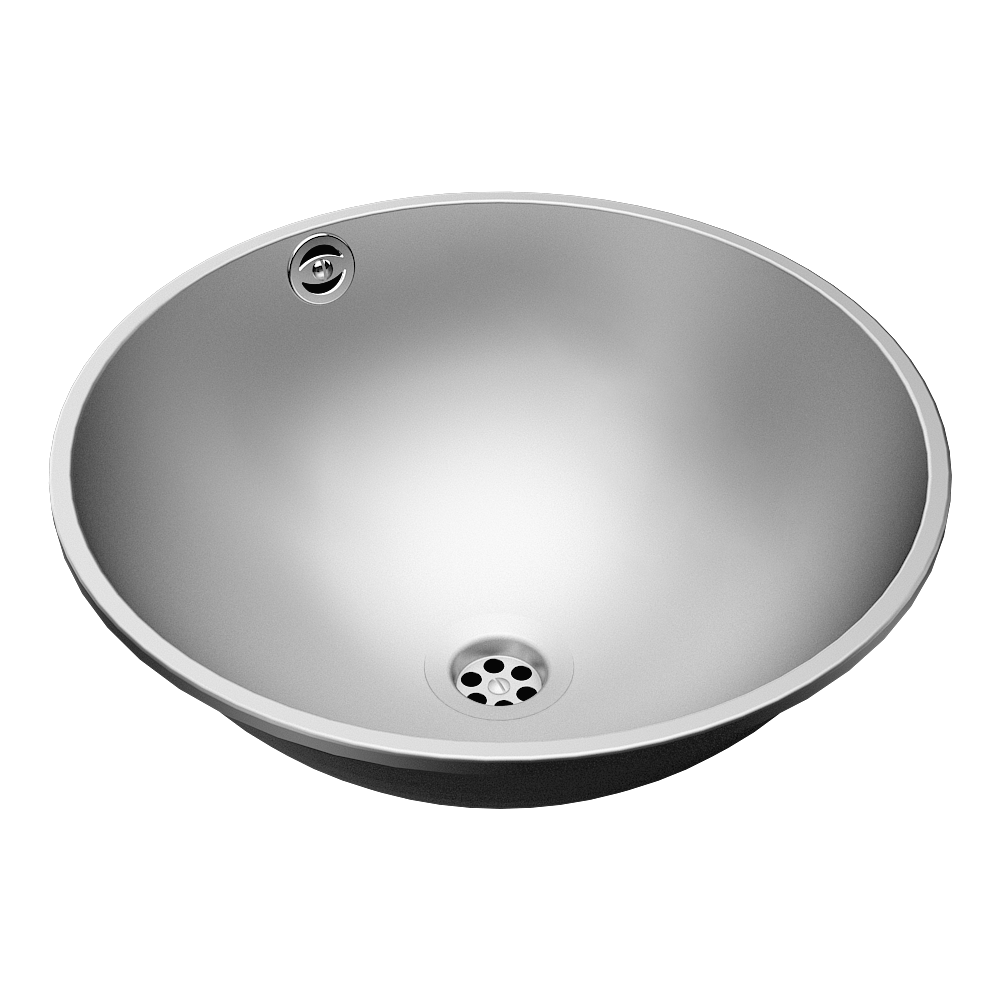 Sanela - SLUN 45X - Edelstahl Einbau – Waschbecken, Ø 360 mm