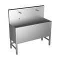 Sanela - SLUN 50EA - Edelstahl – Waschrinne, bodenstehend, mit 2 integrierten Infra Handwaschplätzen, Länge 1250 mm, 24 V DC