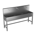 Sanela - SLUN 51P - Edelstahl – Waschrinne, bodenstehend, mit 3 integrierten Piezo Handwaschplätzen, Länge 1900 mm, 24 V DC