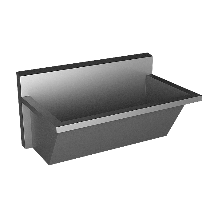 Sanela - SLUN 54L - Edelstahl Gesundheitswesen Waschrinne, Material AISI 316L, Länge 750 mm