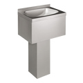 Sanela - SLUN 57 - Edelstahl  - Waschbecken, bodenstehend, mit Schürze und Siphonabdeckung