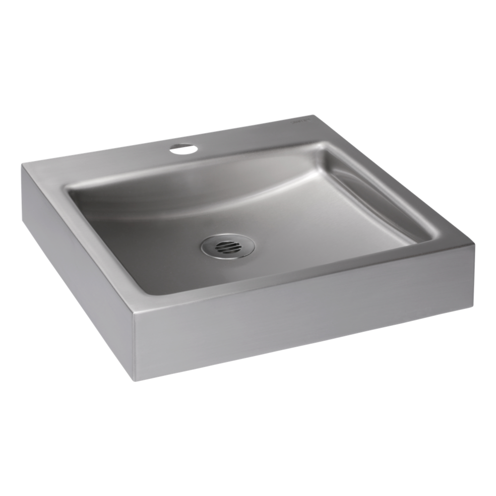 Sanela - SLUN 73 - Edelstahl wandhängendes Waschbecken, Oberfläche matt