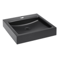 Sanela - SLUN 73V - Edelstahl wandhängendes Waschbecken, Oberfläche schwarz matt