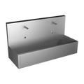 Sanela - SLUN 80E - Edelstahl – Waschrinne, wandhängend, mit 2 integrierten Elektroniksteuerungen / Handwaschplätzen, Länge 1250 mm, 24 V DC