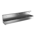 Sanela - SLUN 83PT - Edelstahl – Waschrinne, wandhängend, mit 5 integrierten Piezo Handwaschplätzen, Länge 3000 mm, Thermoventil 24 V DC