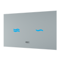 Sanela - SLW 30A - Glas-Touch Elektronische WC - Spülsteuerung für Installationssystem SLR 21, Glasfarbe REF 9003 Weiß, Hintergrundbeleuchtung Blau, 24 V DC
