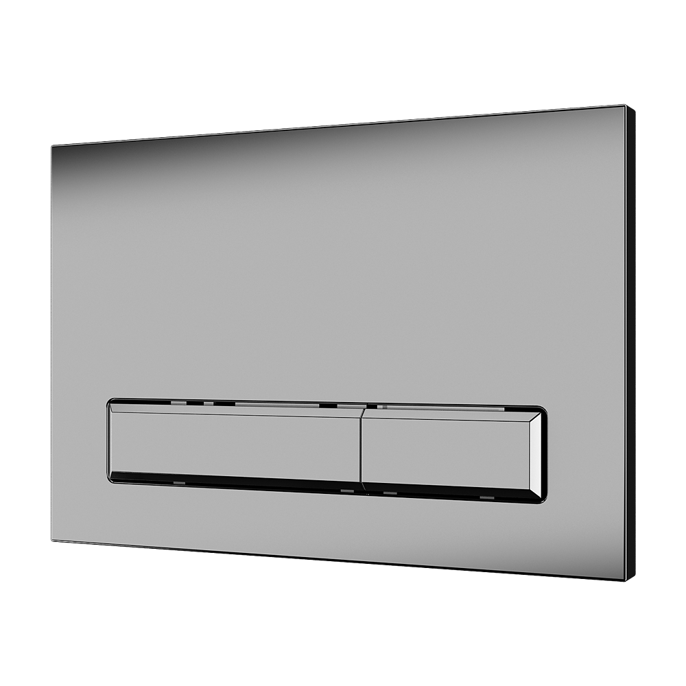 Sanela - SLW 52 - Mechanische WC -. Spüleinheit für Installationssystem SLR 21, chrom, matt (gebürstet)