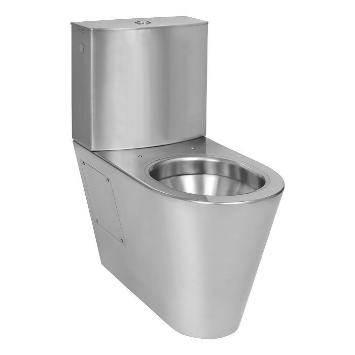 Sanela - SLWN 15 - Edelstahl Toilette mit integriertem Spülkasten mit unterem Wasserzulauf