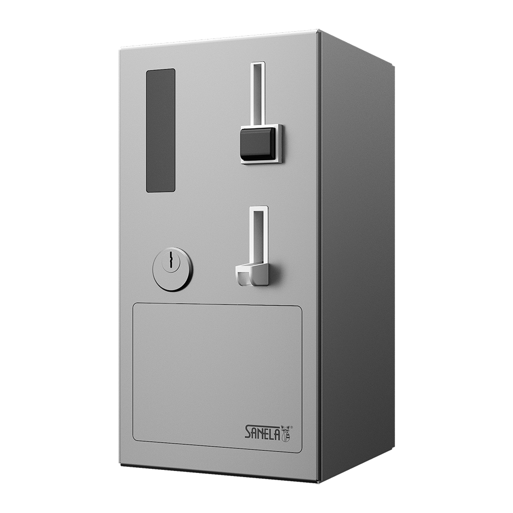 Sanela - SLZA 40G - Münzen- und Jeton Zeitsteuereinheit für Türöffnung mit GSM-Modul, 24V DC