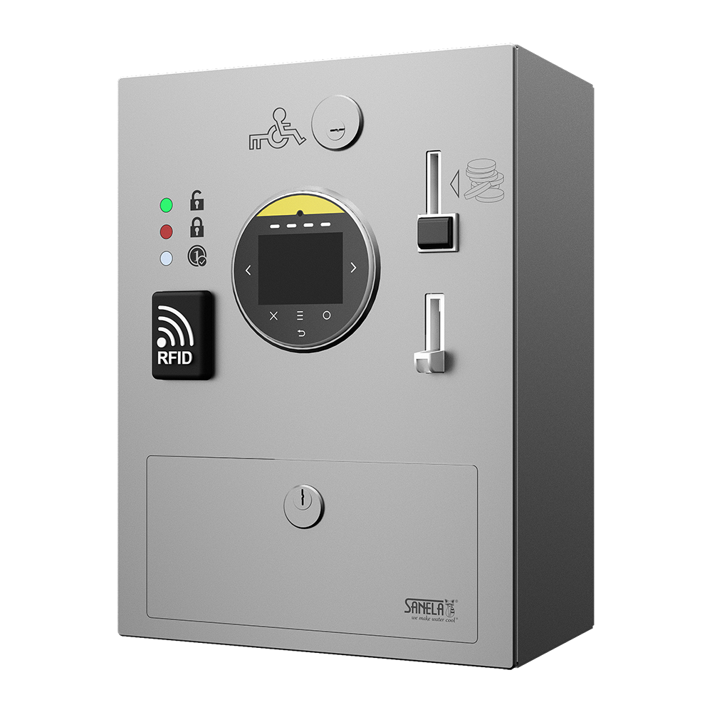 Sanela - SLZA 43AV - Automatisches Gerät für Türschloss, mit mehreren Zahlungsmethoden, 24 V DC