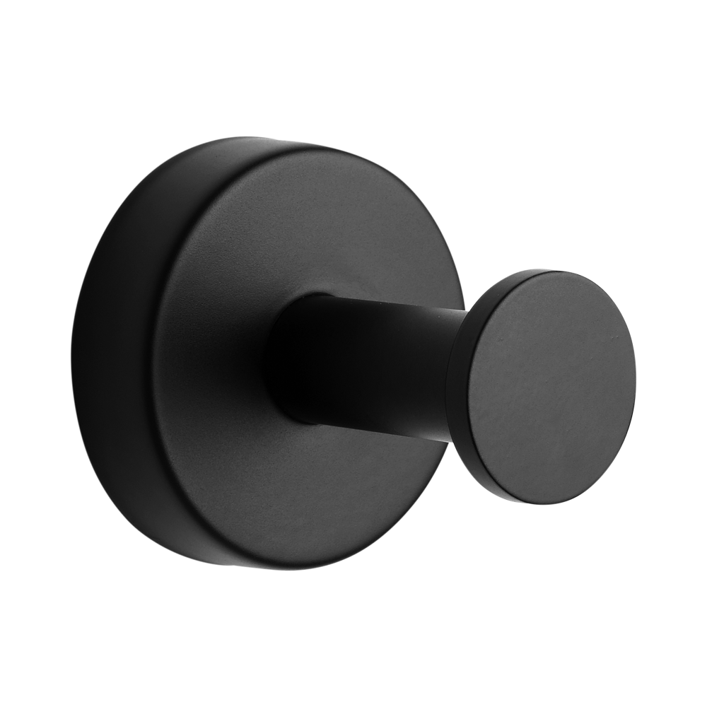 Sanela - SLZD 03N - Edelstahl Wandhaken, Oberfläche schwarz matt