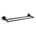 Sanela - SLZD 10N - Edelstahl Doppel Handtuchhalter, Oberfläche schwarz matt