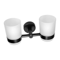Sanela - SLZD 15N - Edelstahl Doppel Becherhalter, Oberfläche schwarz matt
