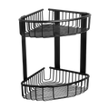 Sanela - SLZD 28N - Edelstahl Eck Doppel Duschregal, Oberfläche schwarz matt