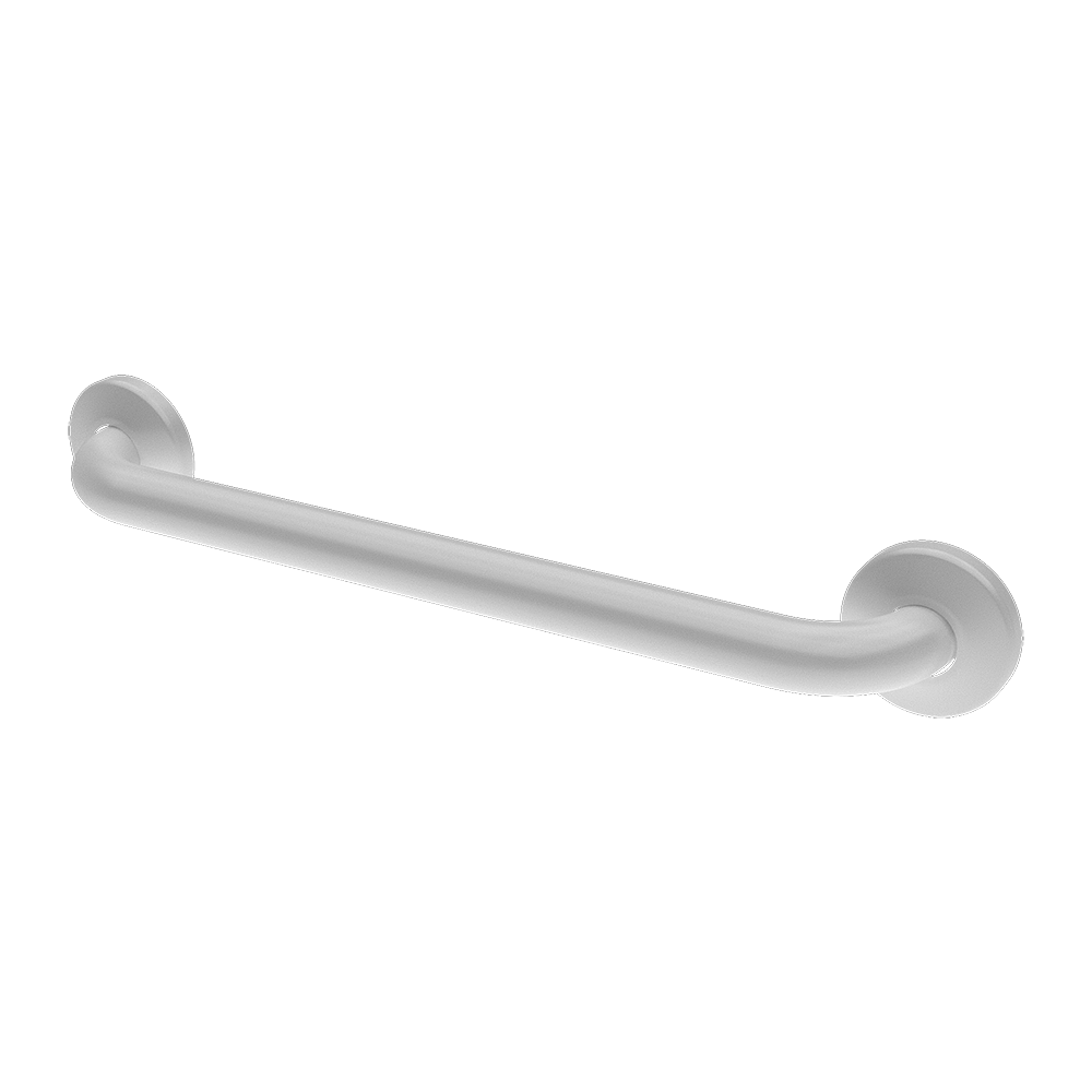 Sanela - SLZM 11W - Stahl-Haltegriff universal, feststehend, Länge 537 mm, weiß Farbe - Komaxit