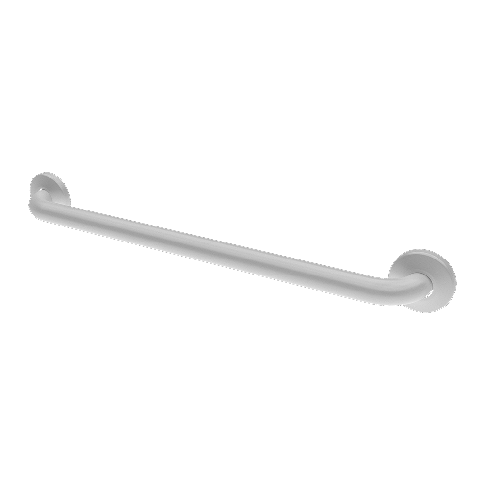 Sanela - SLZM 12W - Stahl-Haltegriff universal, feststehend, Länge 690 mm, weiß Farbe - Komaxit