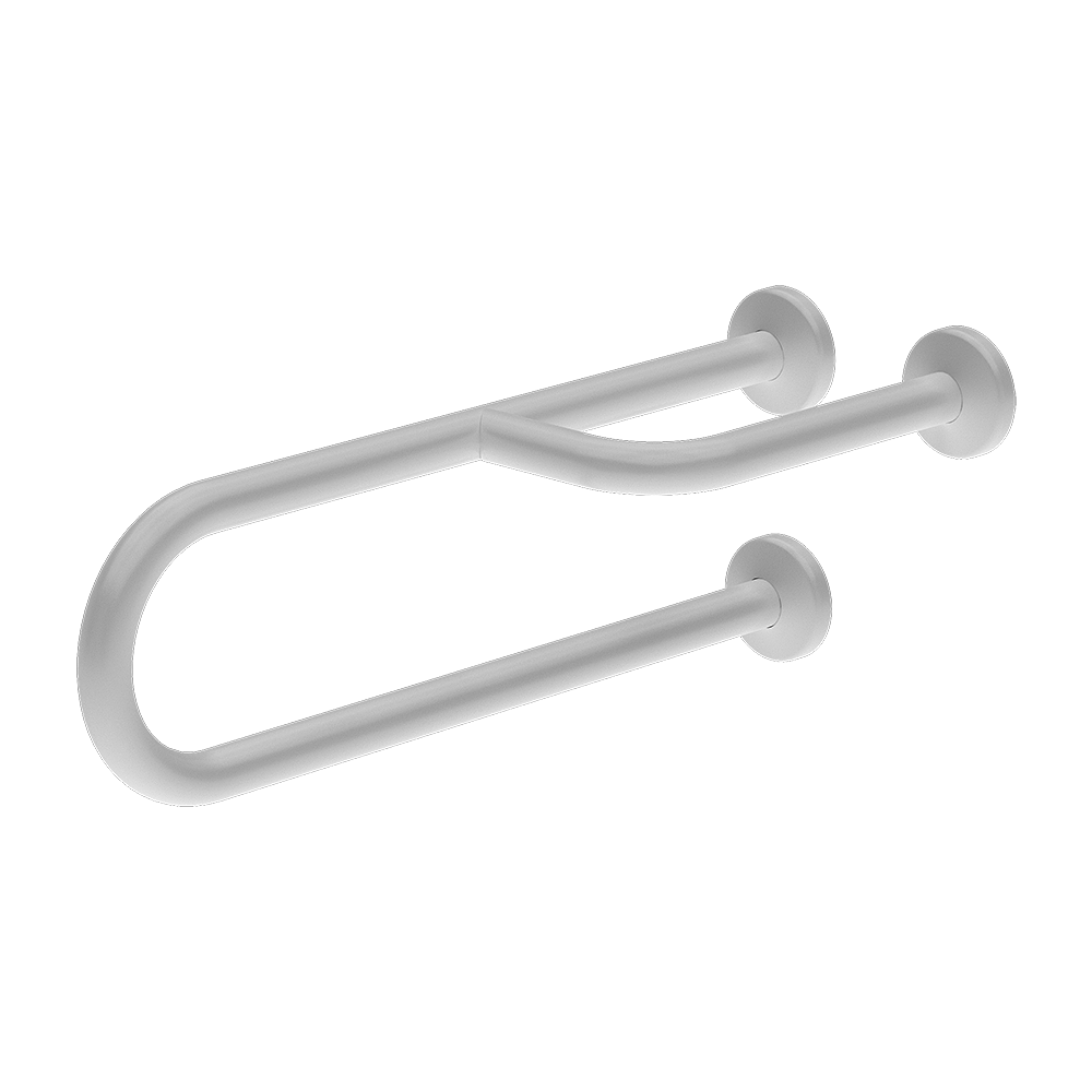 Sanela - SLZM 13W - Stahl-Haltegriff, feststehend, Länge 600 mm, weiß Farbe - Komaxit