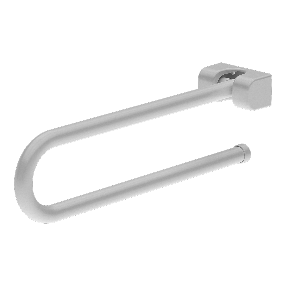 Sanela - SLZM 15W - Stahl-Haltegriff, klappbar, Länge 600 mm, weiß Farbe - Komaxit