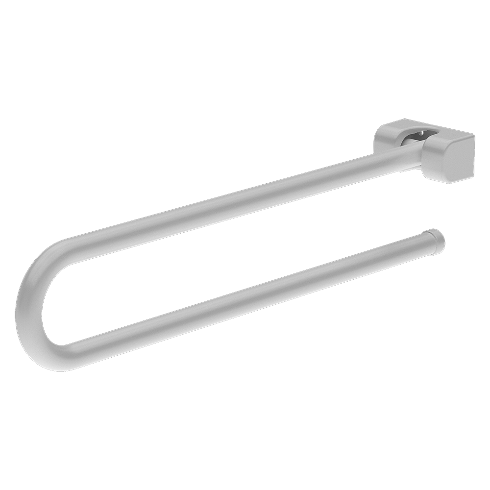 Sanela - SLZM 16W - Stahl-Haltegriff, klappbar, Länge 800 mm, weiß Farbe - Komaxit