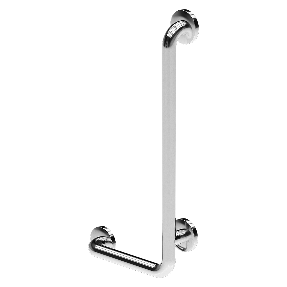 Sanela - SLZM 18 - Edelstahl – Bad – Haltegriff, Rechts, feststehend, Abmessungen 350/660 mm, Oberfläche poliert
