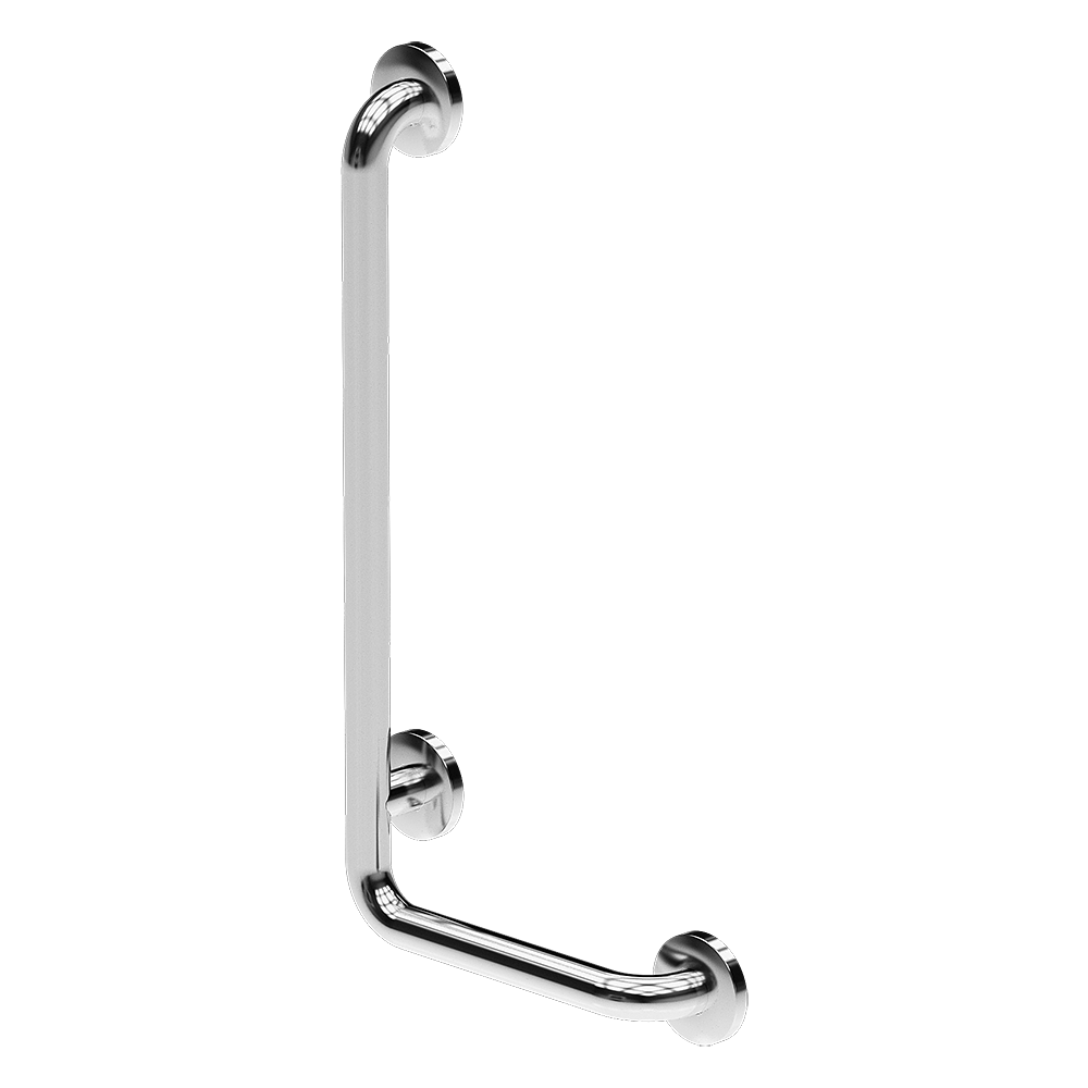 Sanela - SLZM 19 - Edelstahl – Bad – Haltegriff, Links, feststehend, Abmessungen 350/660 mm, Oberfläche poliert